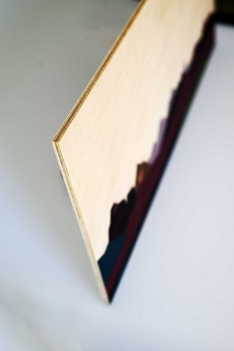 Kunstdruck auf Holz, Bergblumen, Birkenholz Format: 54 x 37 cm 15 mm ick Querformat