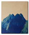 Kunstdruck auf Holz Höftas Vektor 01, blau, Birkenholz Format: 368 x 485mm 15 mm dick Hochformat