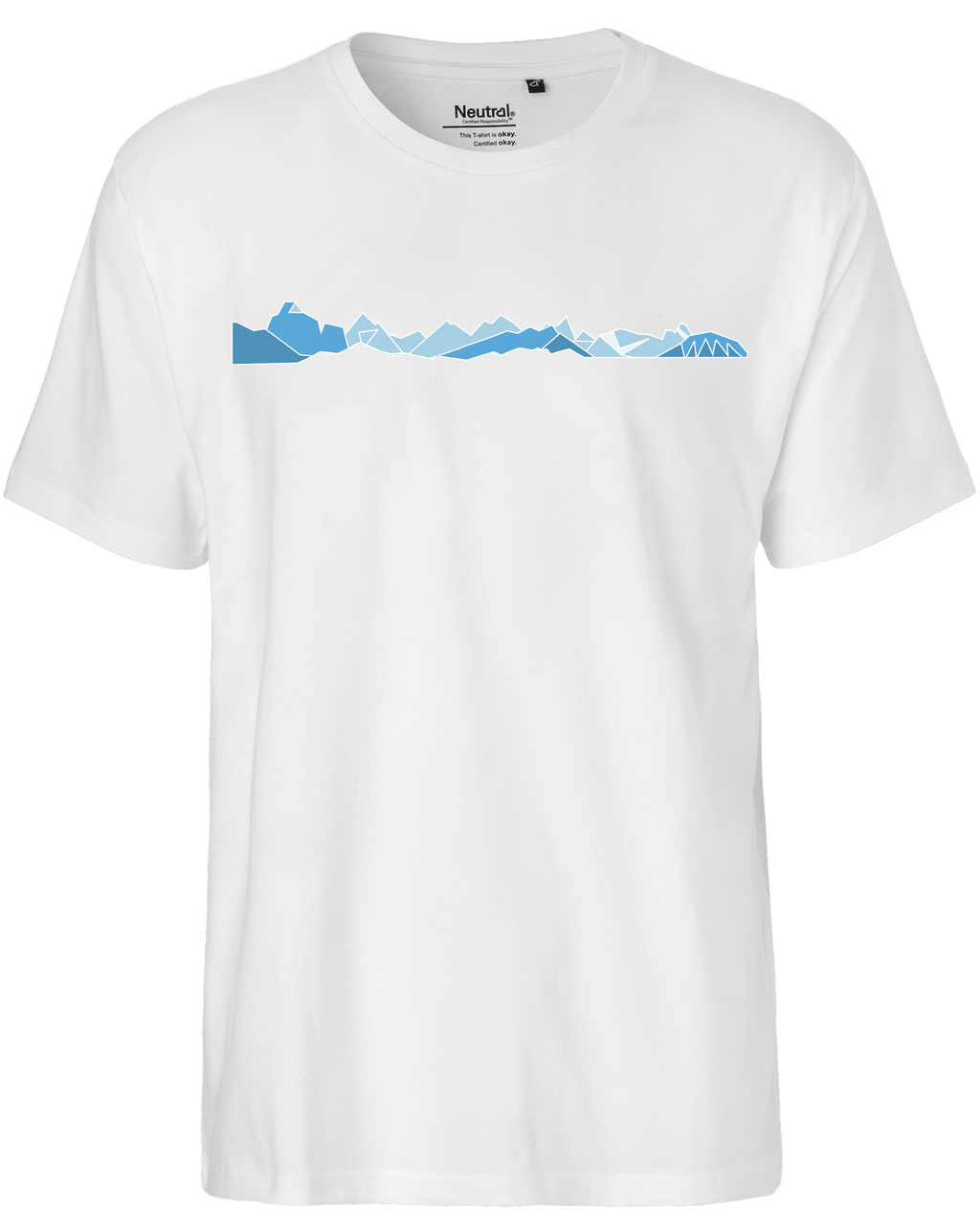 designladen T Shirt 01 nature unbleached, Männer, Motiv OAL Vektor blau, Bio Baumwolle, Faire Trade