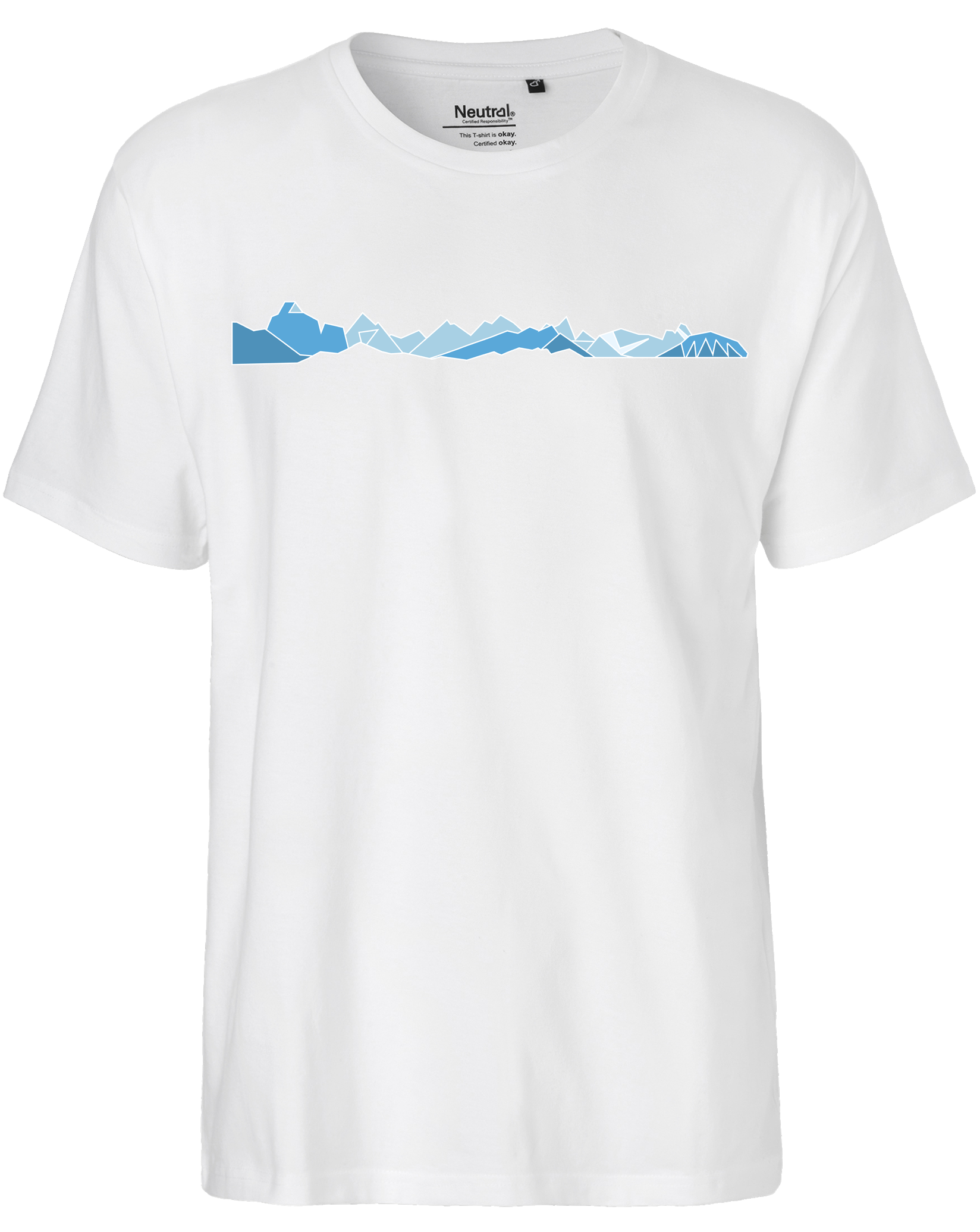 designladen T Shirt 01 nature unbleached, Männer, Motiv OAL Vektor blau, Bio Baumwolle, Faire Trade