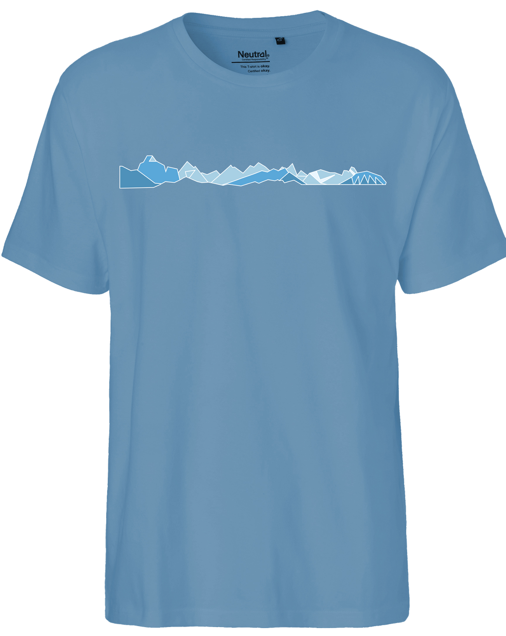 designladen T Shirt 01 dusty indigo, Männer, Motiv OAL Vektor blau, Bio Baumwolle, Faire Trade