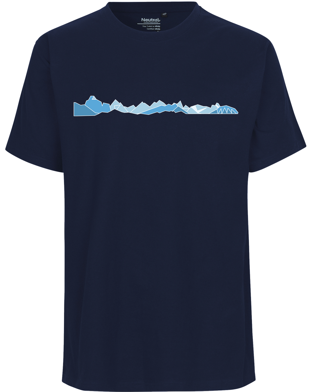 designladen T Shirt 01 navy, Männer, Motiv OAL Vektor blau, Bio Baumwolle, Faire Trade
