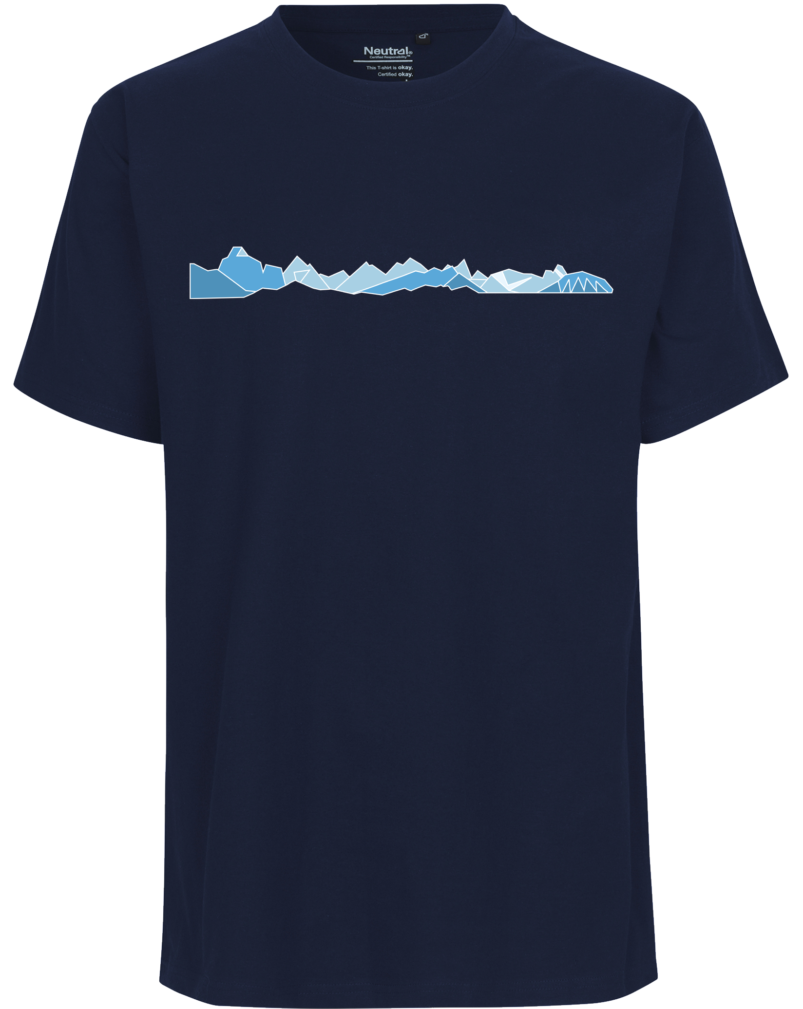 designladen T Shirt 01 navy, Männer, Motiv OAL Vektor blau, Bio Baumwolle, Faire Trade