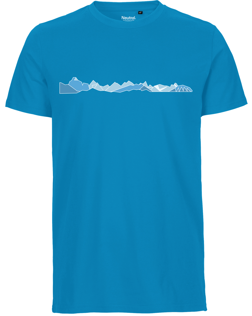 designladen T Shirt 01 sapphire, Männer, Motiv OAL Vektor blau, Bio Baumwolle, Faire Trade