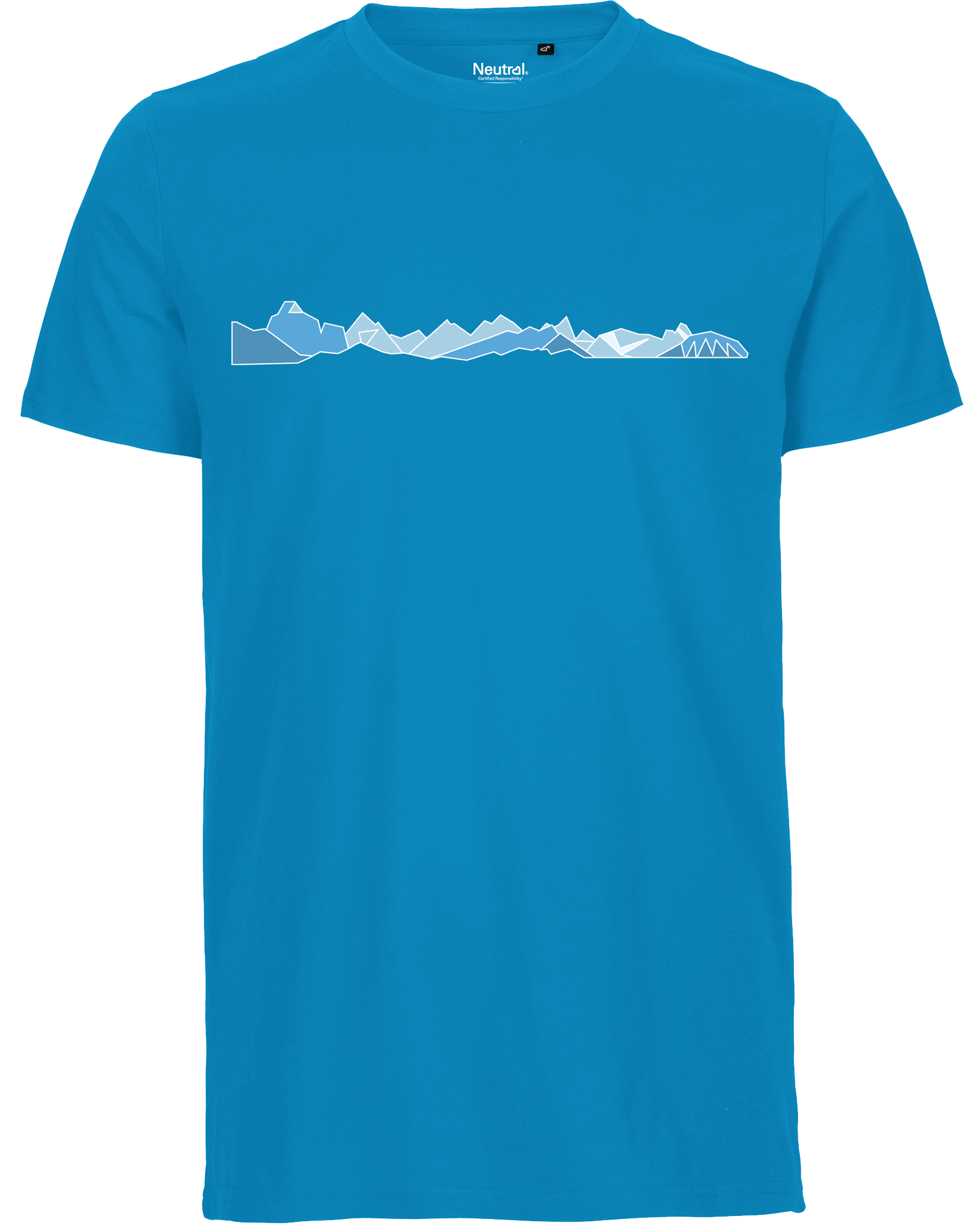 designladen T Shirt 01 sapphire, Männer, Motiv OAL Vektor blau, Bio Baumwolle, Faire Trade