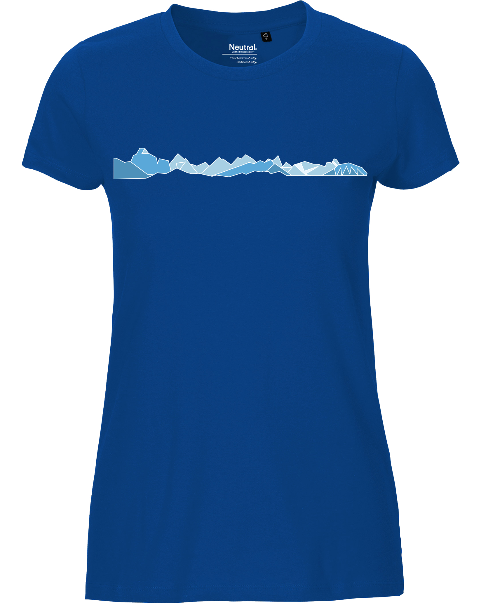 designladen T Shirt 01 royal, Frauen, Motiv OAL Vektor blau, Bio Baumwolle, Faire Trade