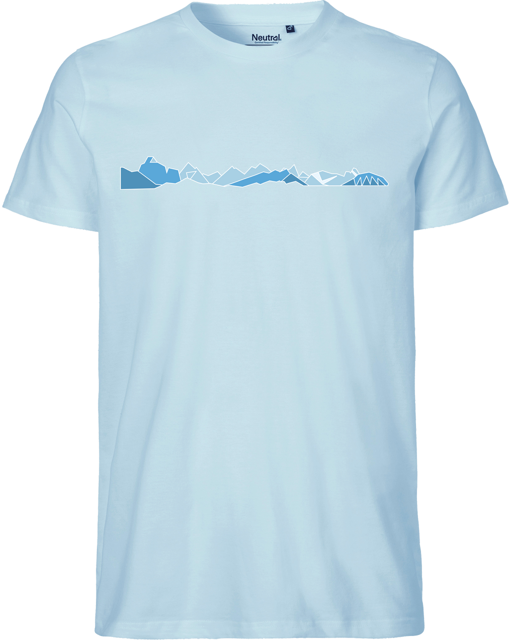 designladen T Shirt 01 light blue,  Männer, Motiv OAL Vektor blau, Bio Baumwolle, Faire Trade