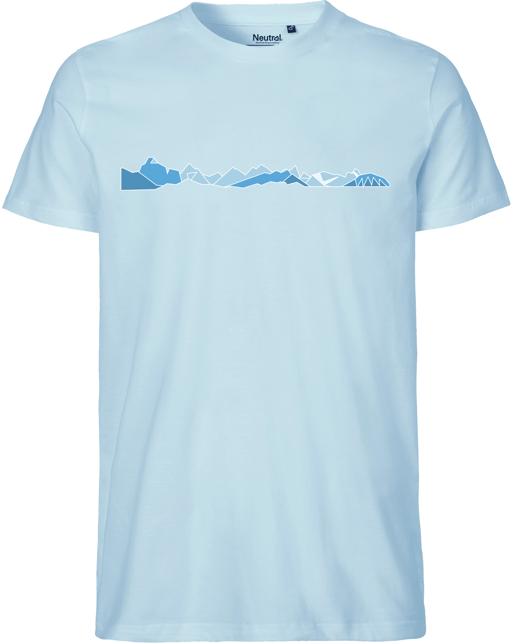 designladen T Shirt 01 light blue,  Männer, Motiv OAL Vektor blau, Bio Baumwolle, Faire Trade