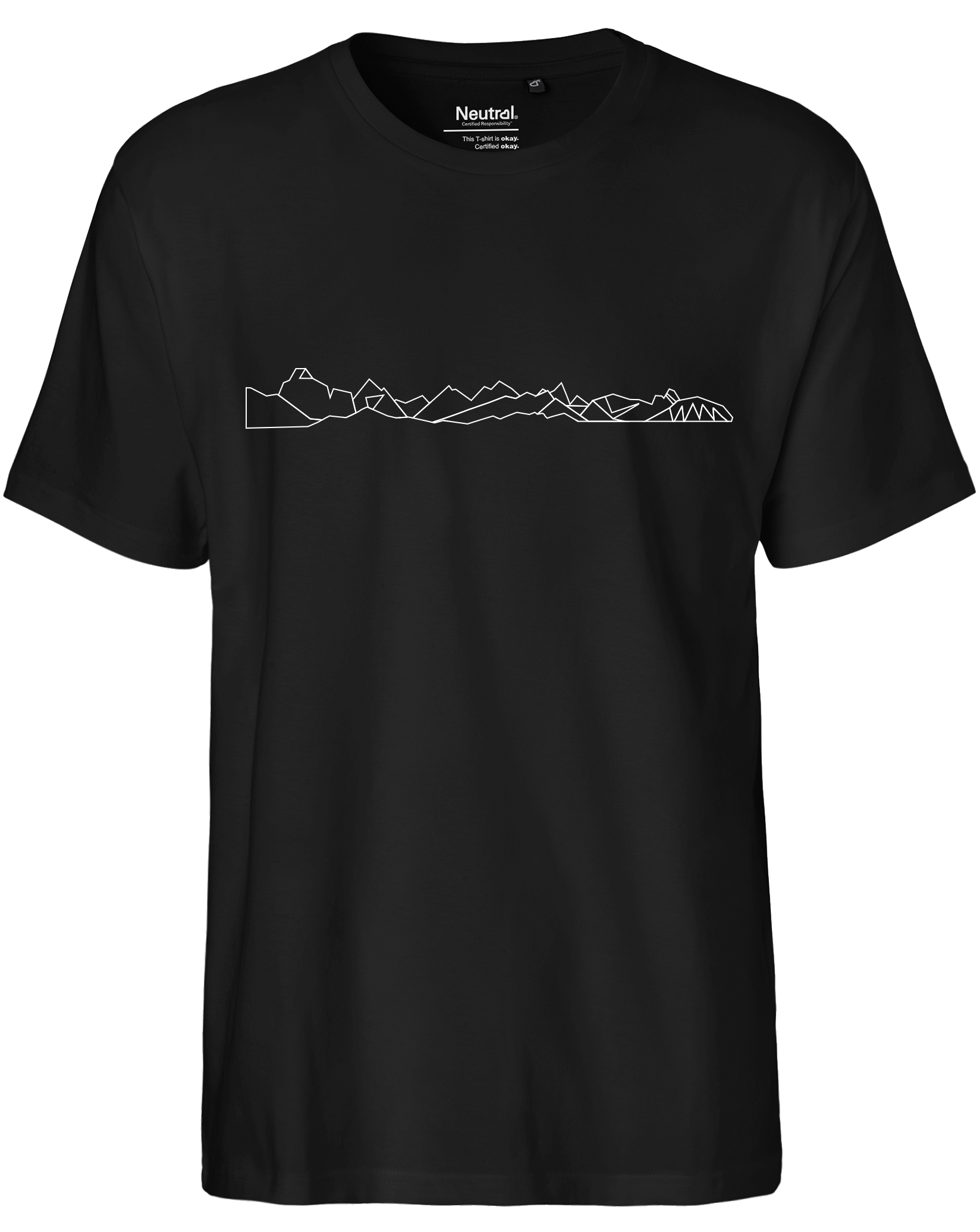 designladen T Shirt 02 black, Männer,  Motiv OAL Vektor weiß,Bio Baumwolle, Faire Trade