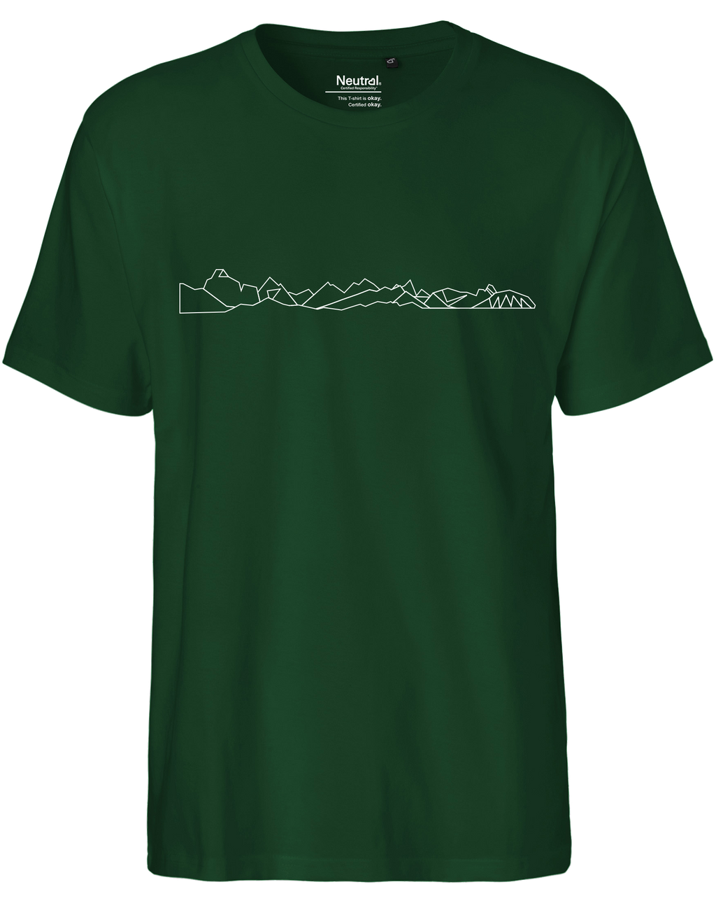 designladen T Shirt 02 bottle green, Männer, Motiv OAL Vektor weiß,Bio Baumwolle, Faire Trade