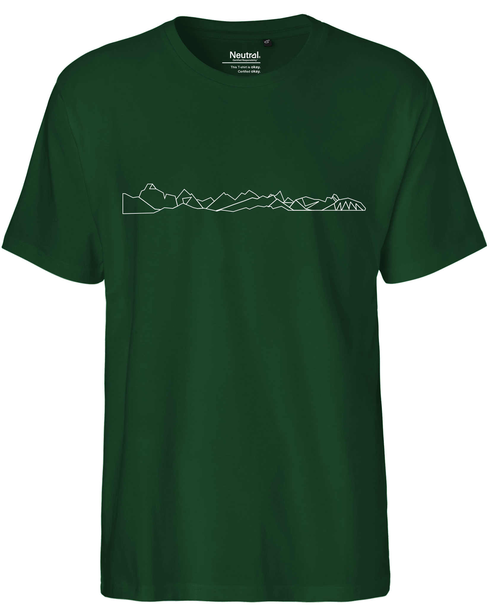 designladen T Shirt 02 bottle green, Männer, Motiv OAL Vektor weiß,Bio Baumwolle, Faire Trade