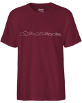 designladen T Shirt 02 bordeaux, Männer, Motiv OAL Vektor weiß,Bio Baumwolle, Faire Trade