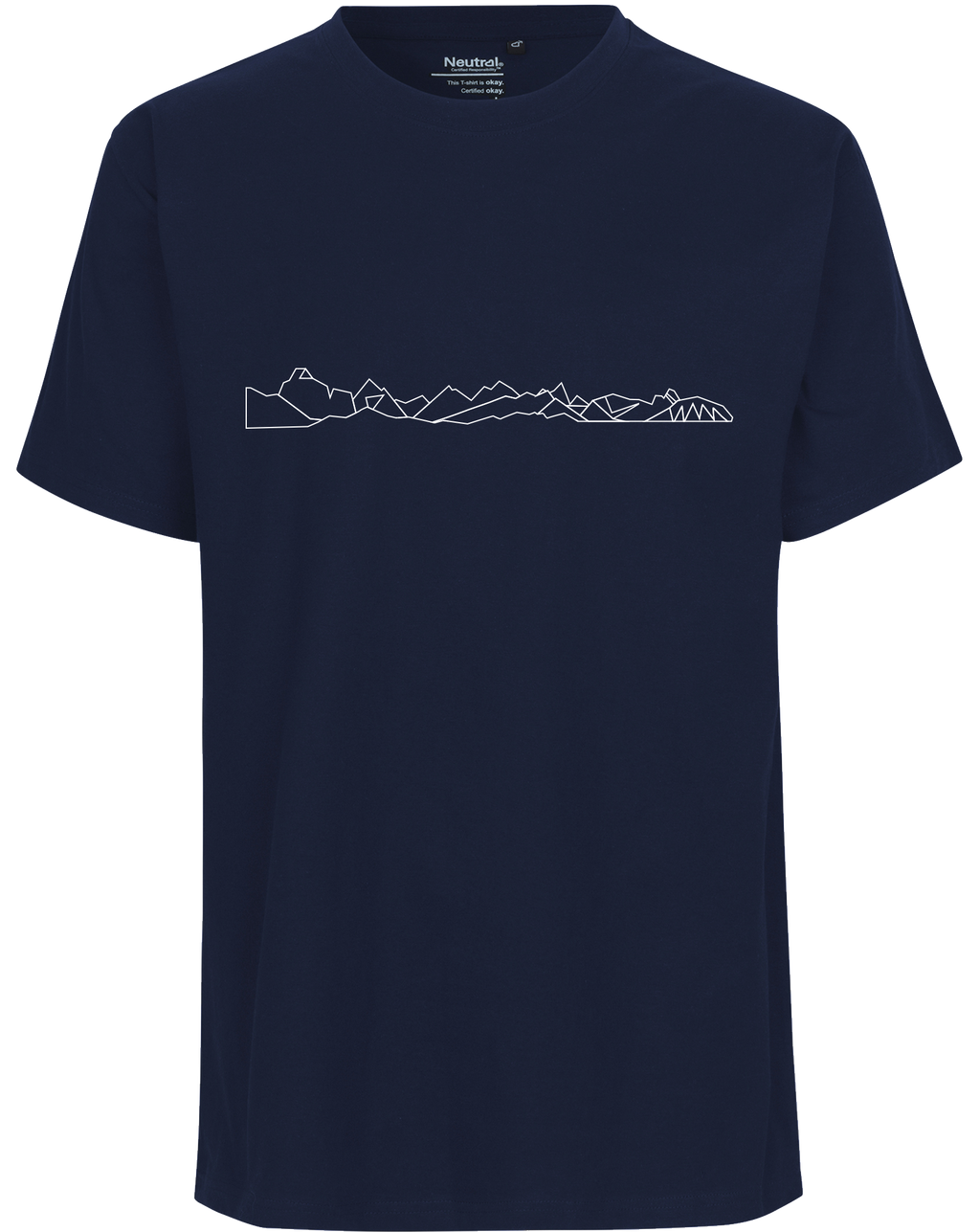 designladen T Shirt 02 navy, Männer, Motiv OAL Vektor weiß, Bio Baumwolle, Faire Trade