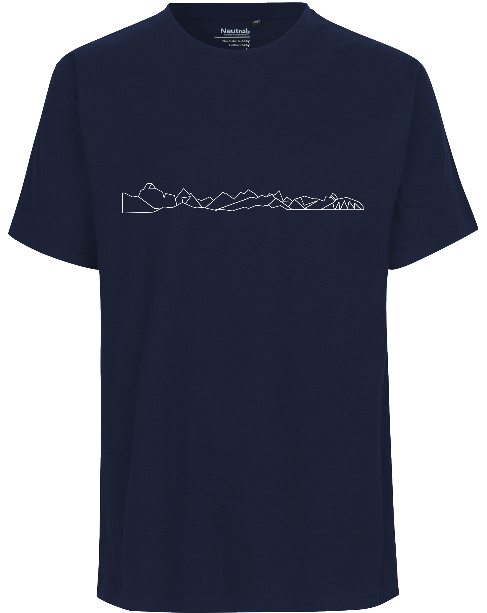 designladen T Shirt 02 navy, Männer, Motiv OAL Vektor weiß, Bio Baumwolle, Faire Trade