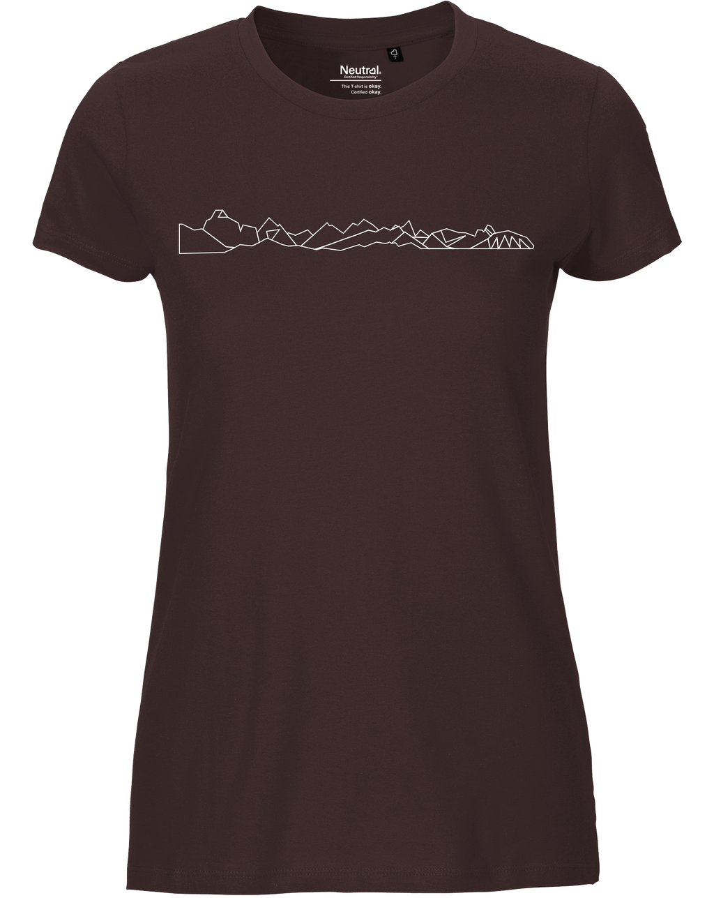 designladen T Shirt 02 bordeaux, Frauen, Motiv OAL Vektor weiß, Bio Baumwolle, Faire Trade