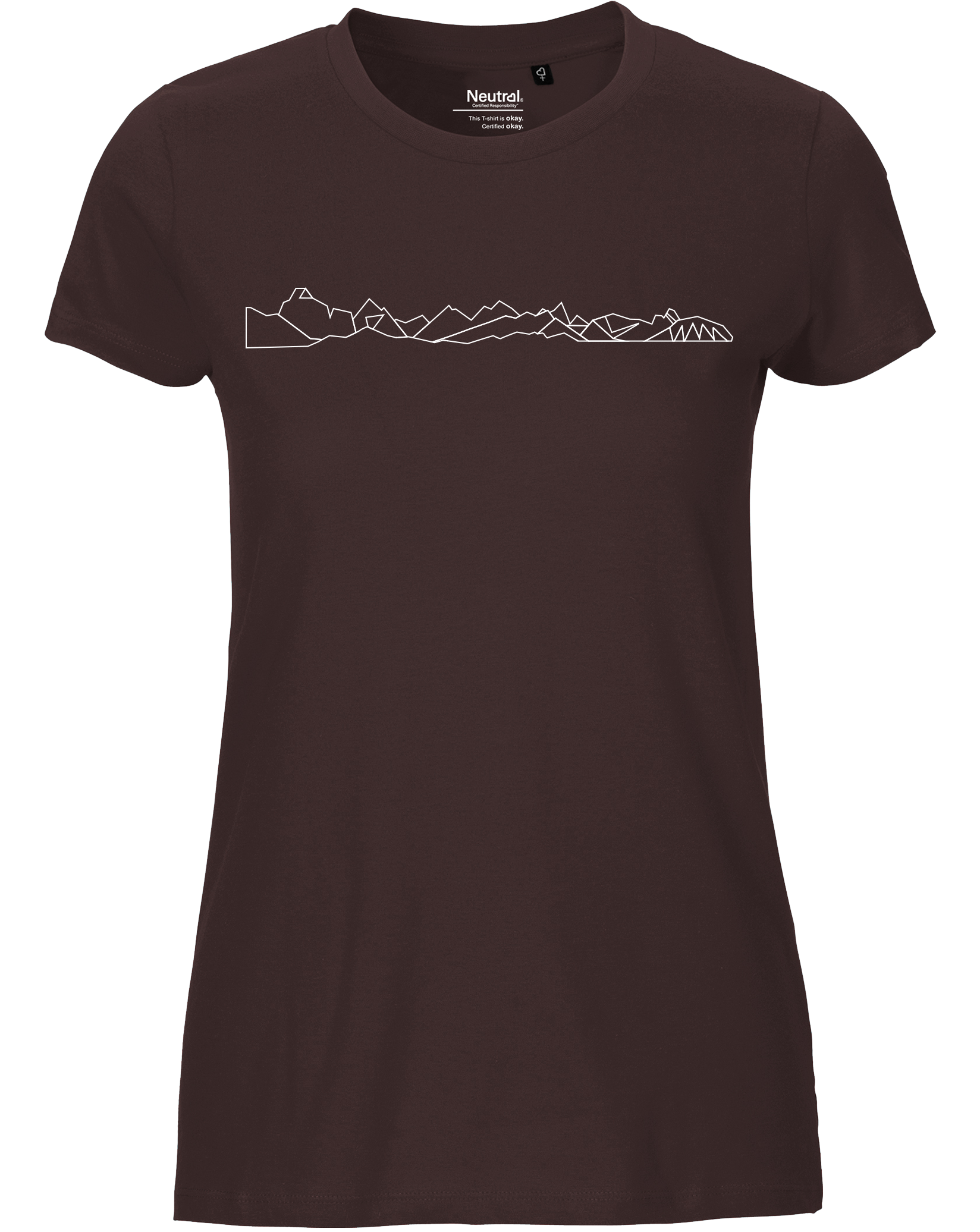 designladen T Shirt 02 bordeaux, Frauen, Motiv OAL Vektor weiß, Bio Baumwolle, Faire Trade