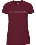 designladen T Shirt 02 bordeaux, Frauen, Motiv OAL Vektor weiß, Bio Baumwolle, Faire Trade