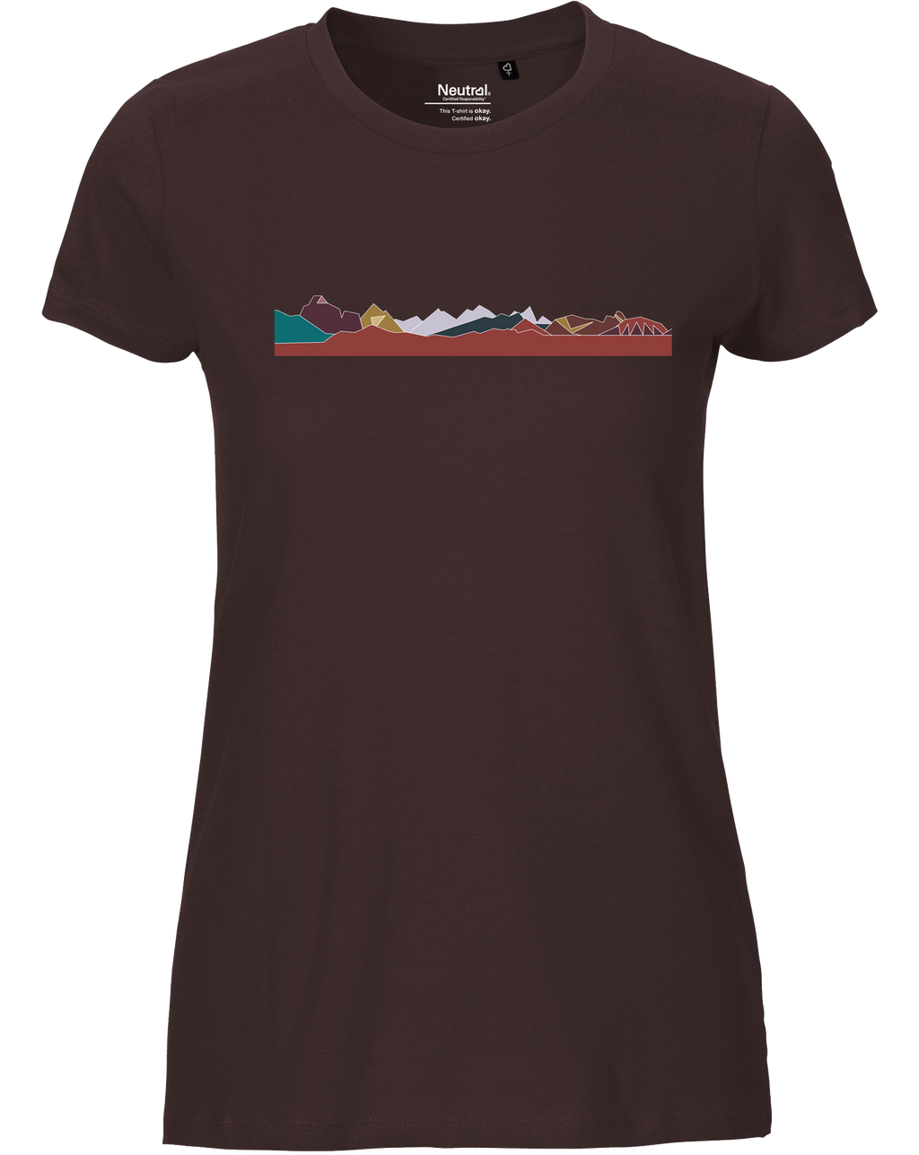 designladen T Shirt 03 brown, Frauen, Motiv OAL Vektor Braun, Bio Baumwolle, Faire Trade