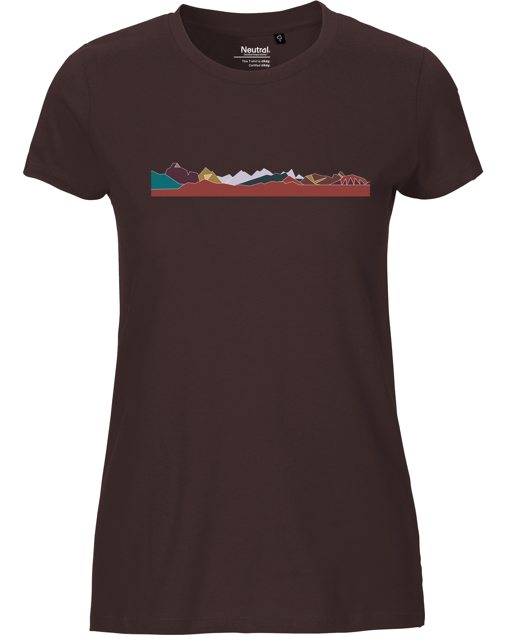 designladen T Shirt 03 brown, Frauen, Motiv OAL Vektor Braun, Bio Baumwolle, Faire Trade