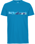 designladen T Shirt 04 sapphire, Männer, Bergmotiv Höfats Allgäuer Berge, Bio Baumwolle, Faire Trade